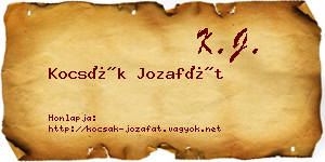 Kocsák Jozafát névjegykártya